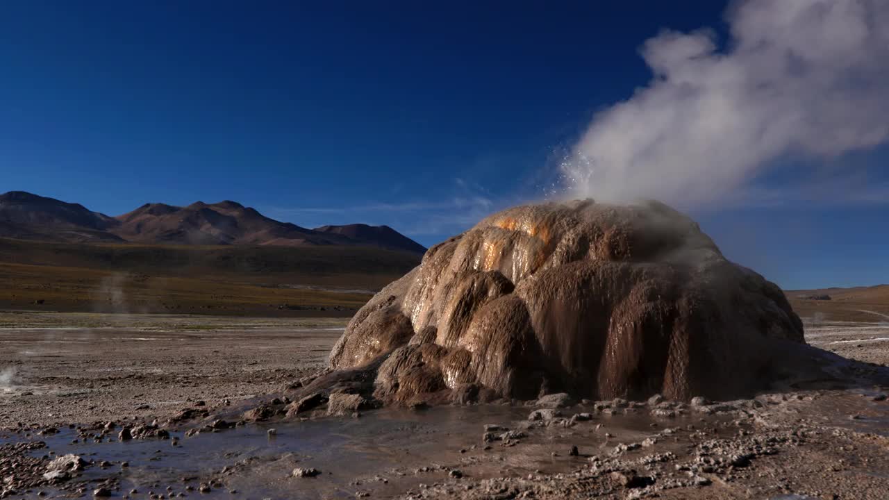 间歇泉El Tatio，阿塔卡马沙漠，智利，南美视频素材