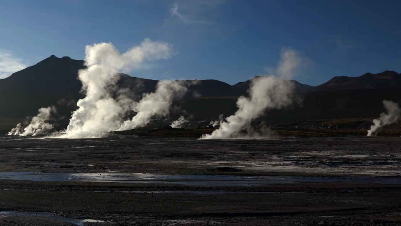 间歇泉El Tatio，阿塔卡马沙漠，智利，南美视频素材