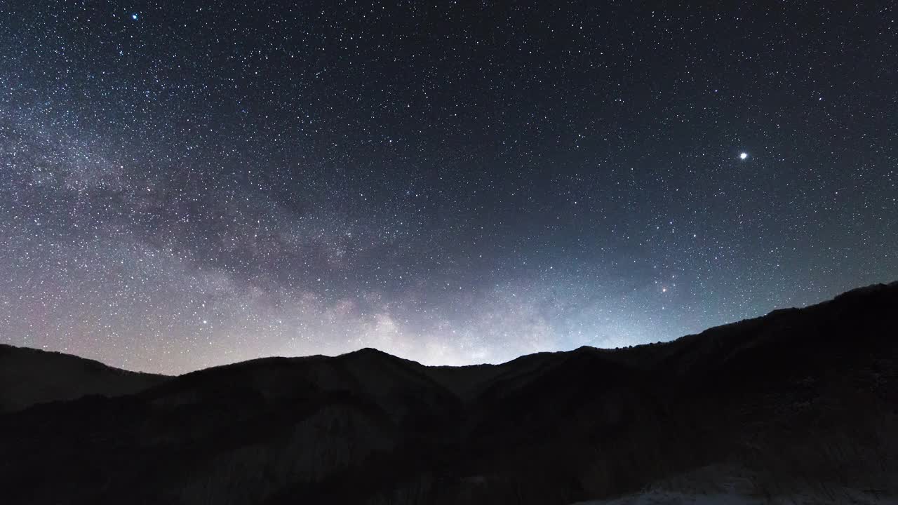 夜空风景/韩国江原道的Inje-gun视频素材