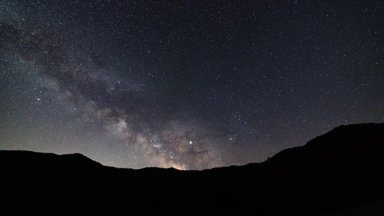 夜空风景/韩国江原道的Inje-gun视频素材