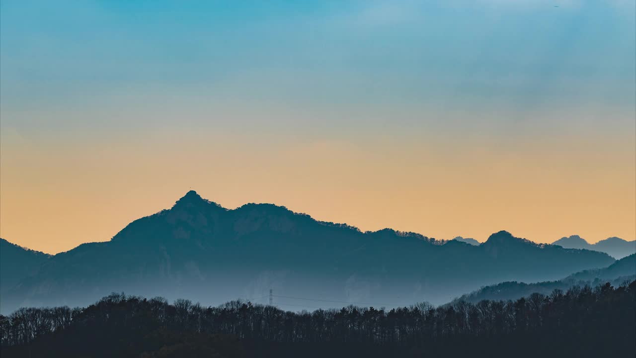 野山/南韩京畿道南韩视频素材