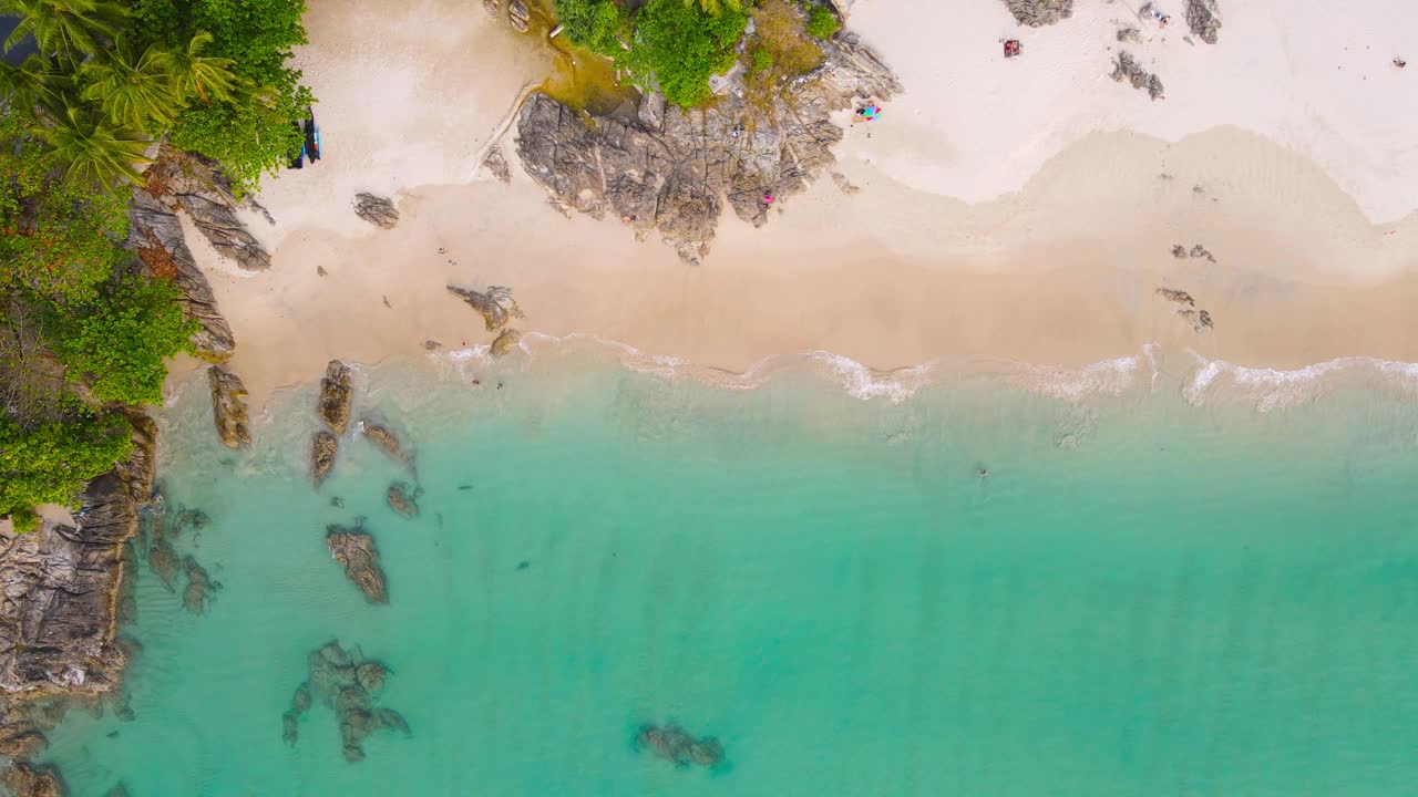 海滩海景俯视图视频素材