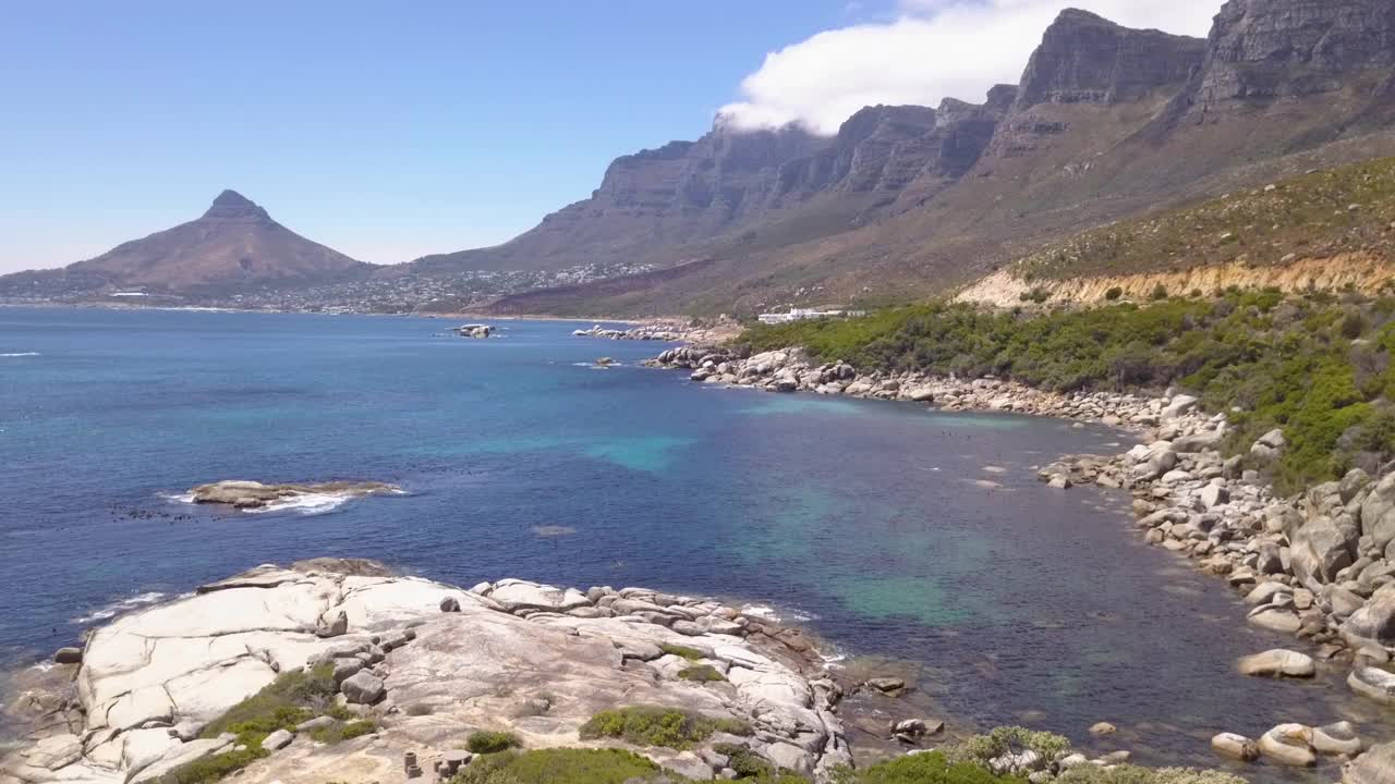 开普敦的风景，南非海岸线视频素材