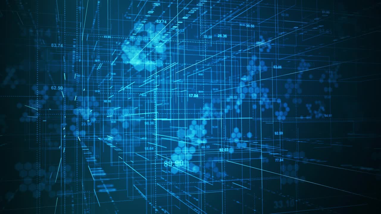 数字网络技术未来深度学习动画概念视频素材