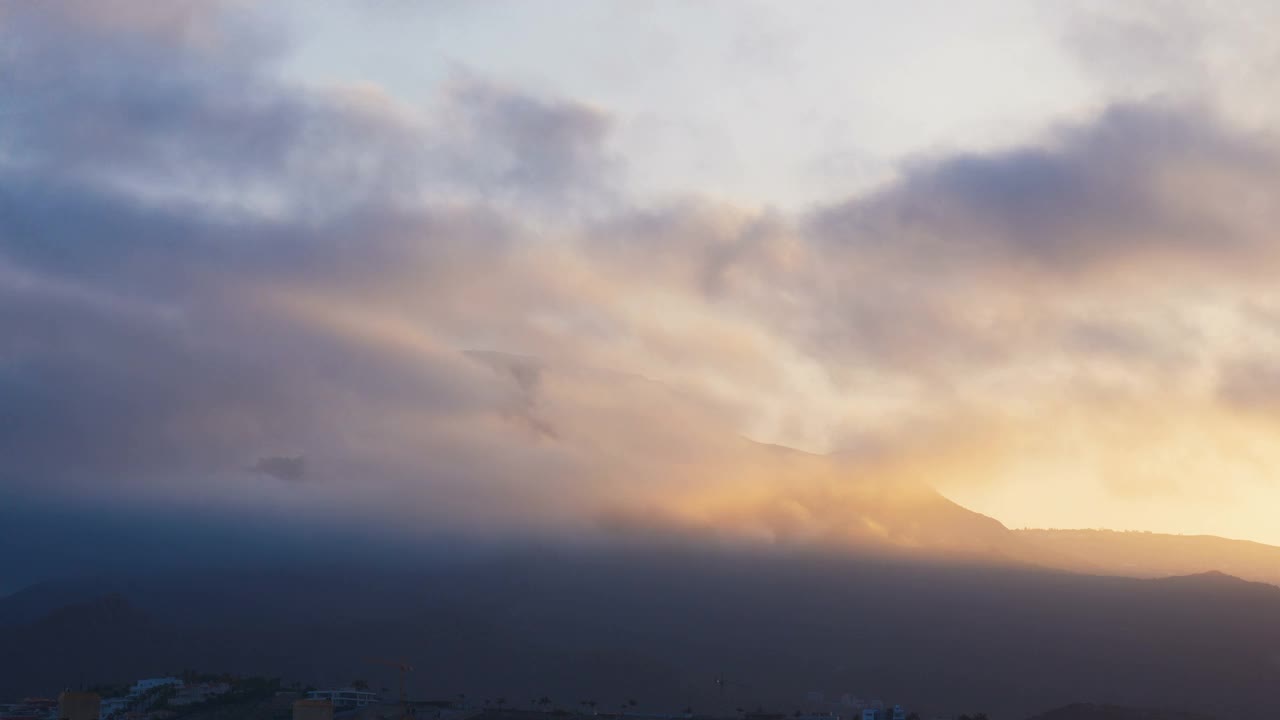 特内里费岛的泰德火山延时视频，4k视频素材