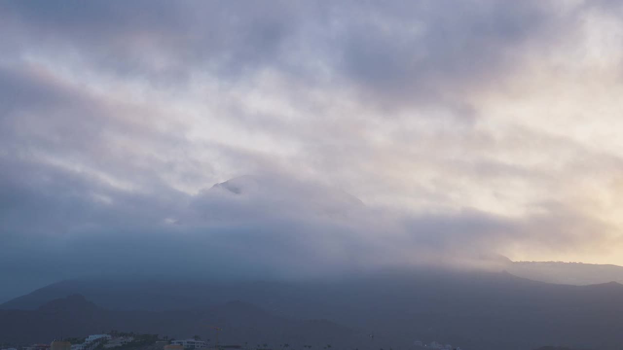 特内里费岛的泰德火山延时视频，4k视频素材