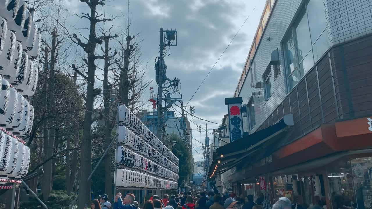 浅草神社-新年灯笼视频素材