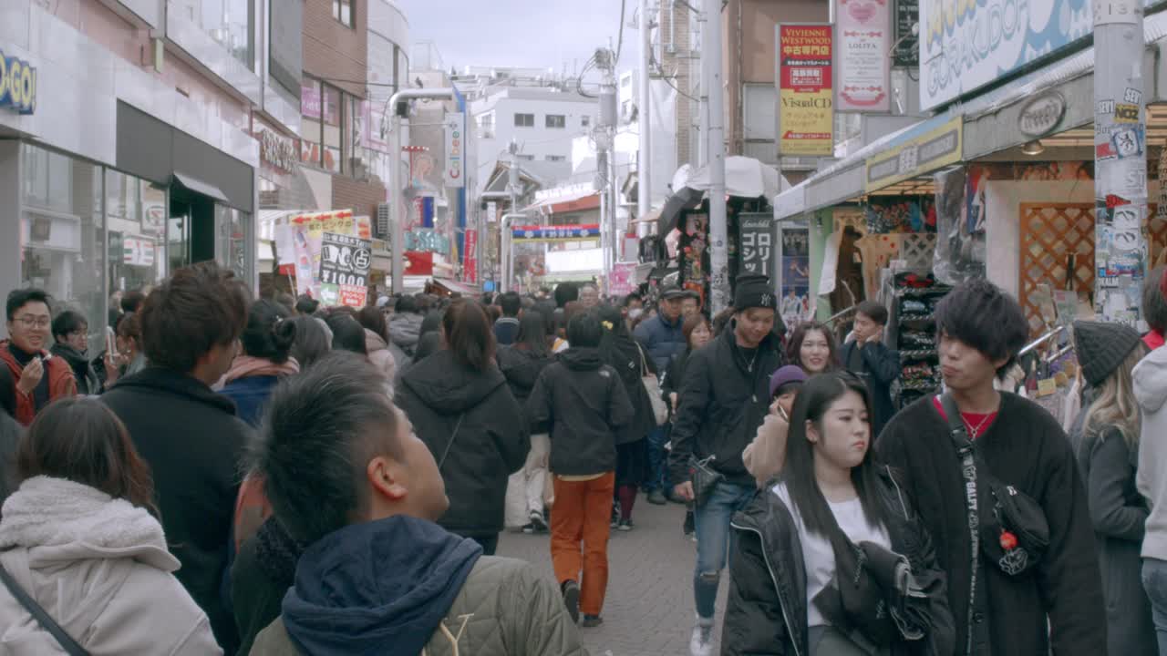 竹下街-原宿视频素材