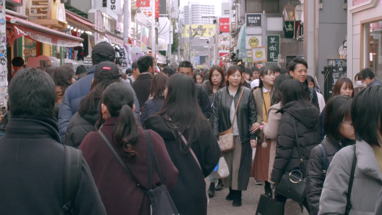 竹下街-原宿视频素材