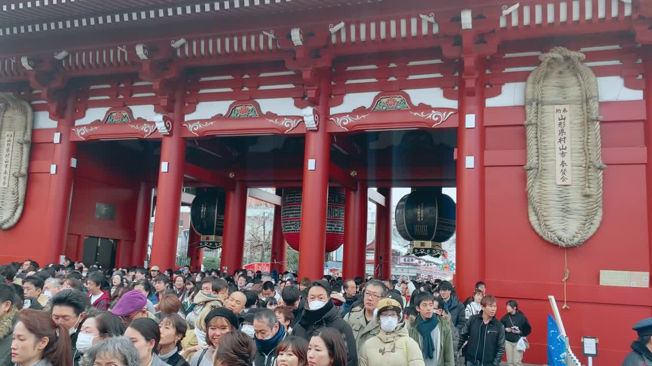 浅草神社和东京天空树视频素材