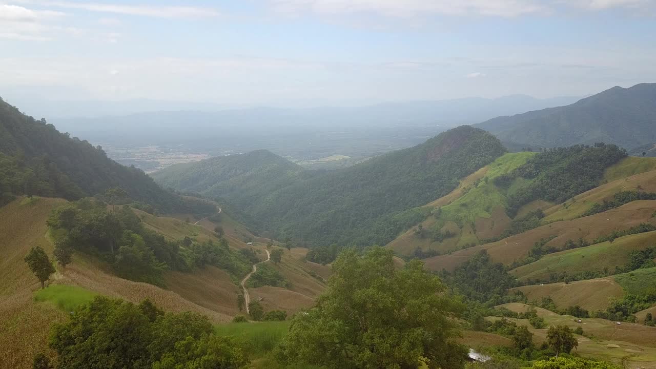 泰国北部的山景视频素材