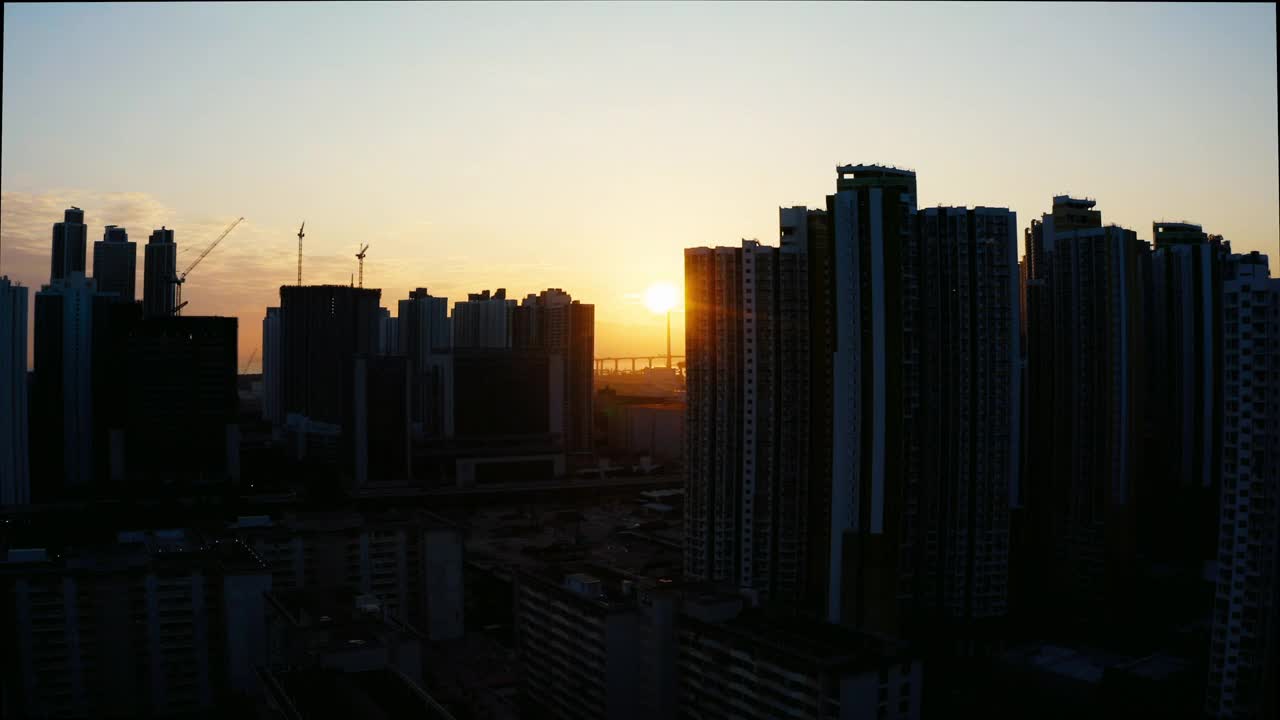 中国香港的鸟瞰图视频素材