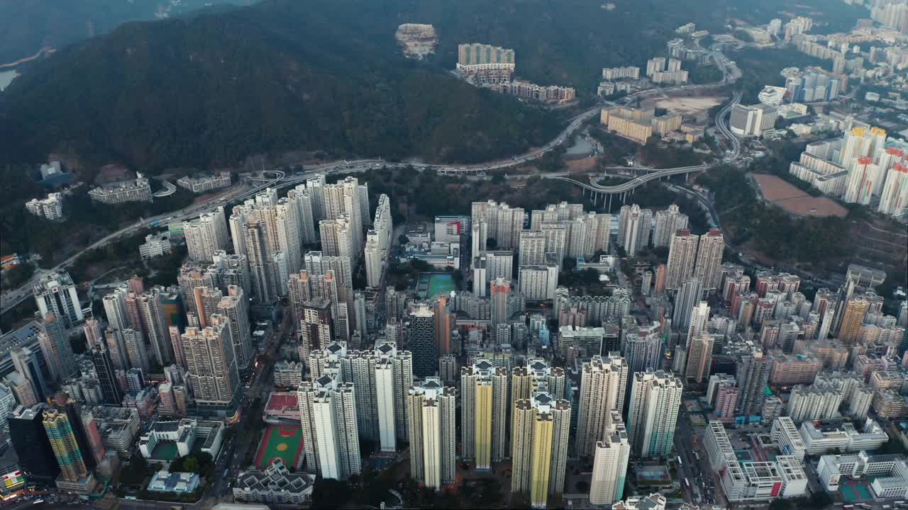 中国香港的鸟瞰图视频素材