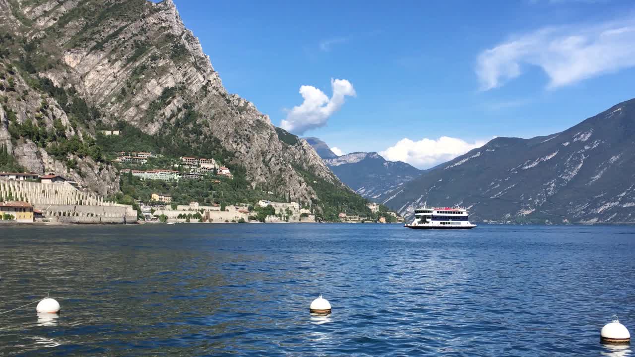 Limone sul Garda 在加尔达湖 - 意大利。视频素材