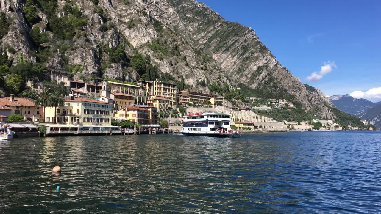 Limone sul Garda 在加尔达湖 - 意大利。视频素材