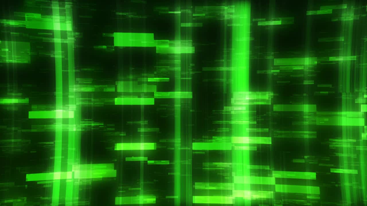 4k霓虹抽象绿色技术背景视频素材
