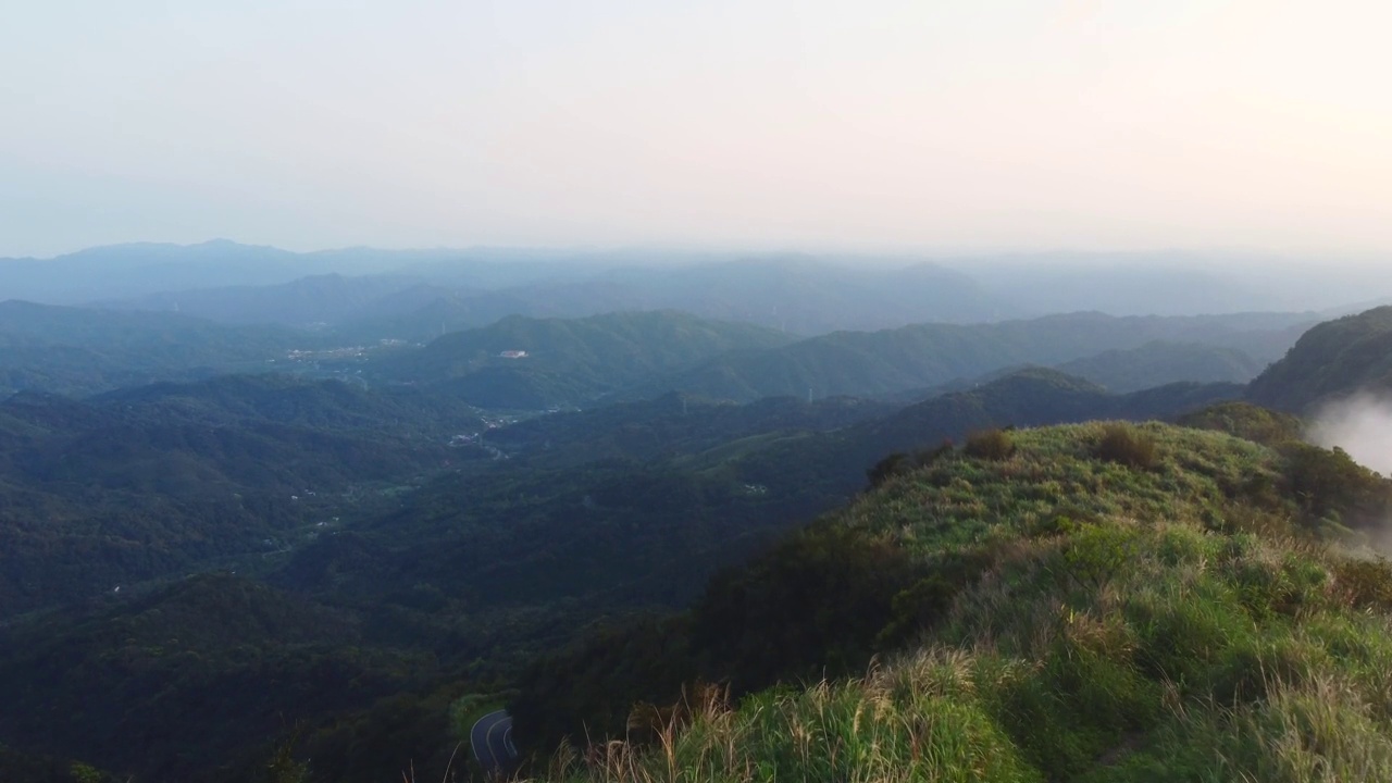 台湾新北市瑞芳山鸟瞰图视频素材