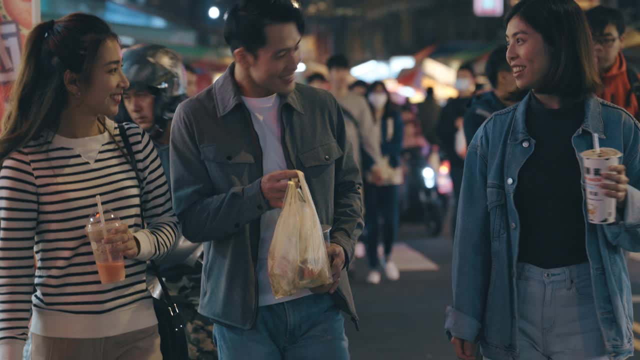 台湾的夜市视频素材