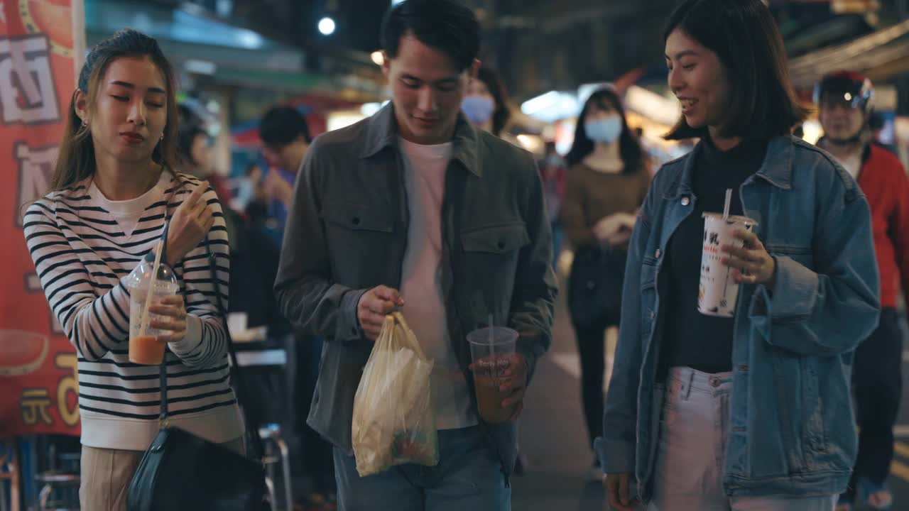 台湾的夜市视频素材