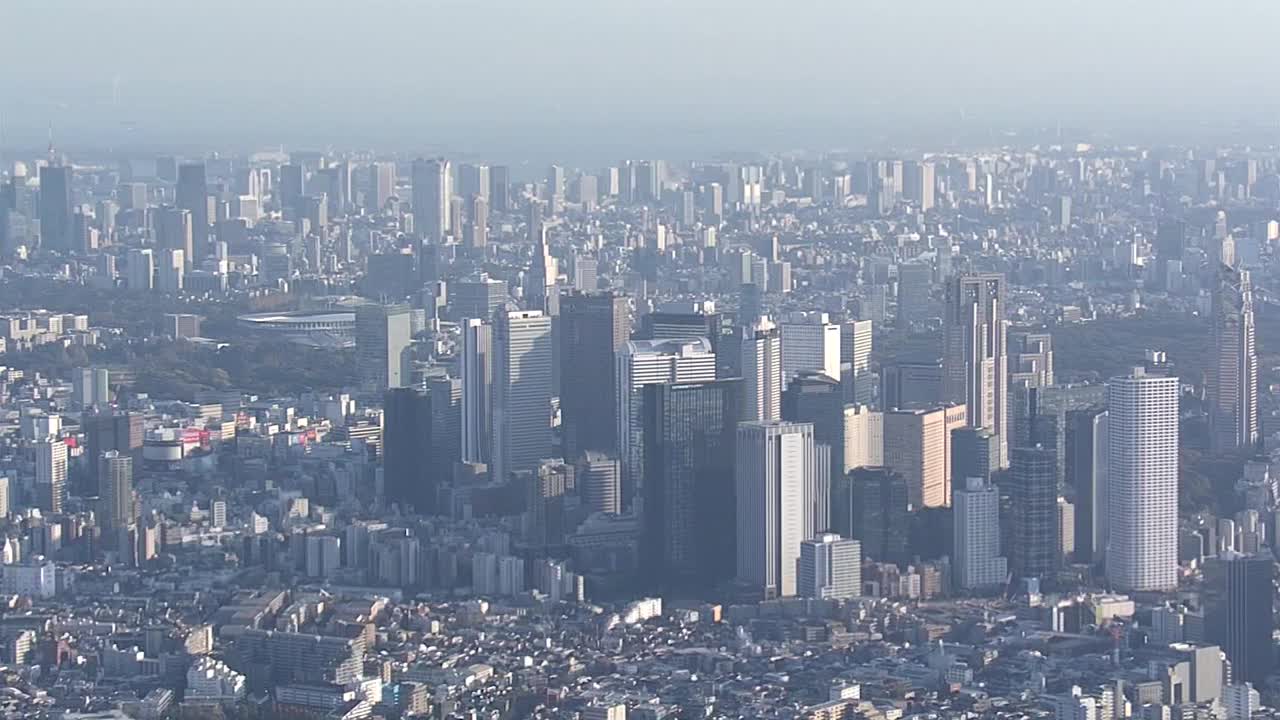 AERIAL，新宿，东京，日本视频素材