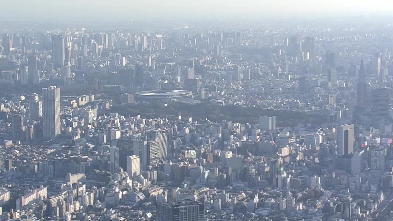 日本东京新宿附近的AERIAL视频素材