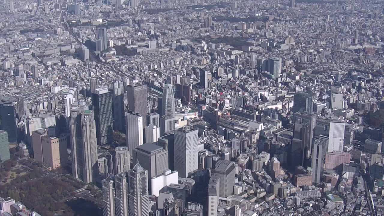 日本东京西新宿地区LS的AERIAL视频素材