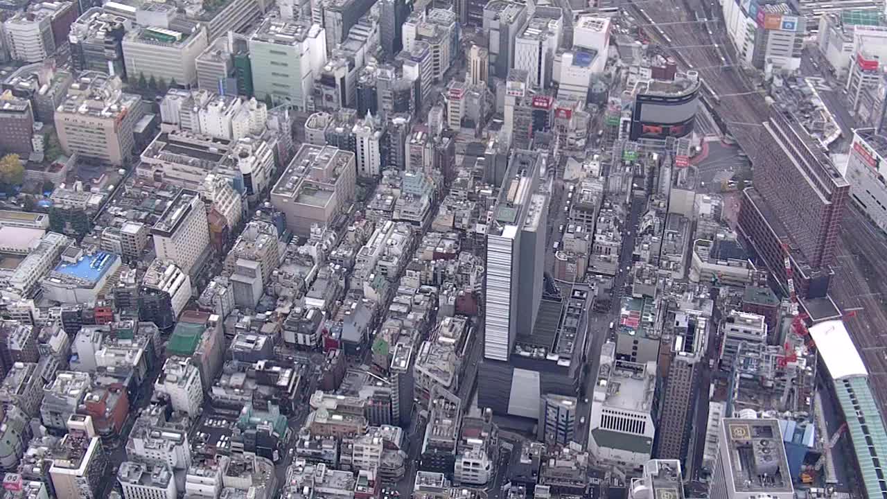 空中歌舞伎町，新宿，东京，日本视频素材