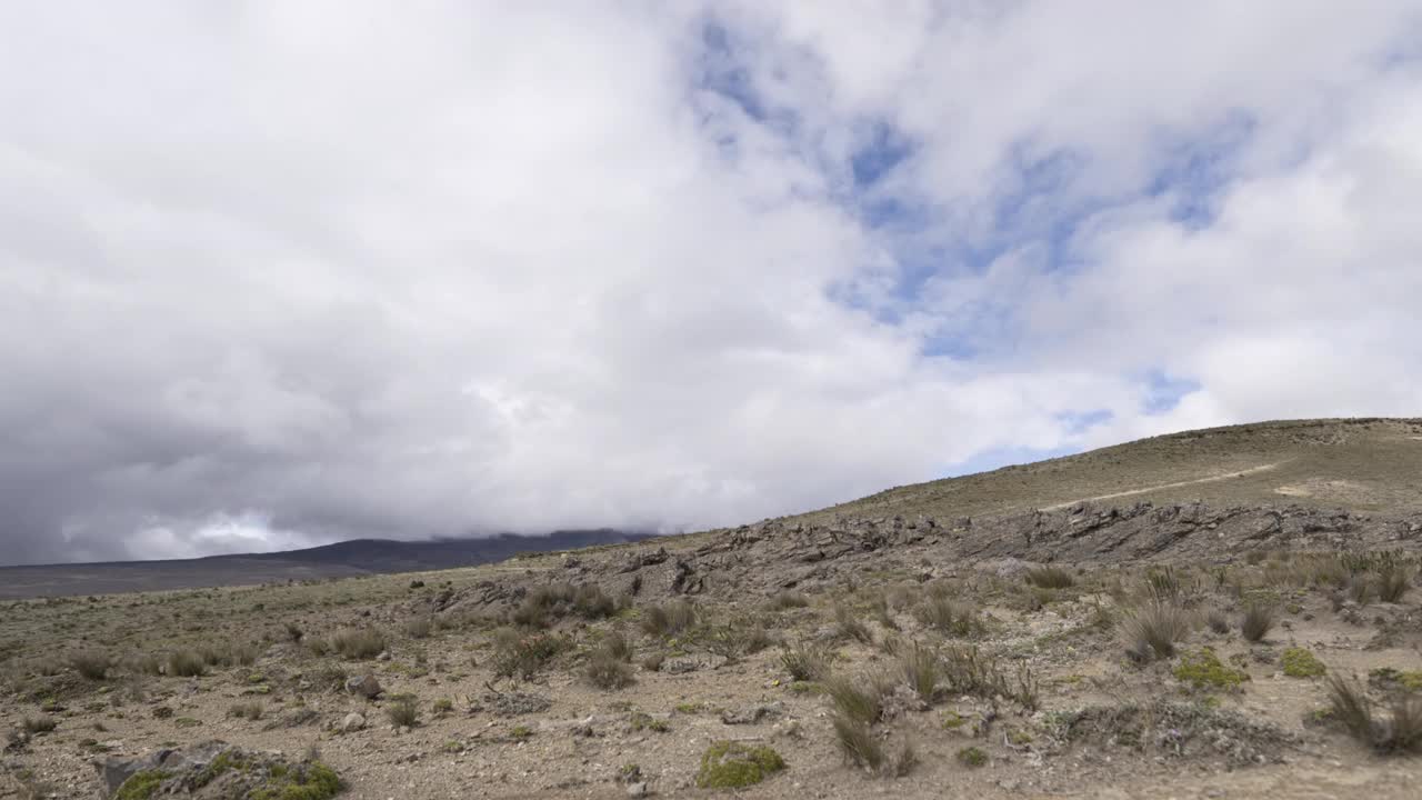 雪覆盖的钦博拉索火山是厄瓜多尔最高的山视频素材