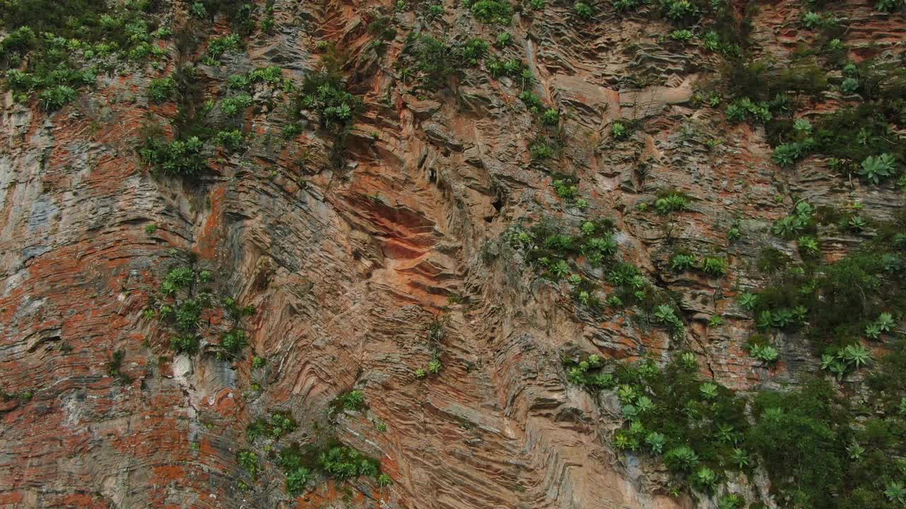 鸟瞰图的Sierra Gorda山脉视频素材