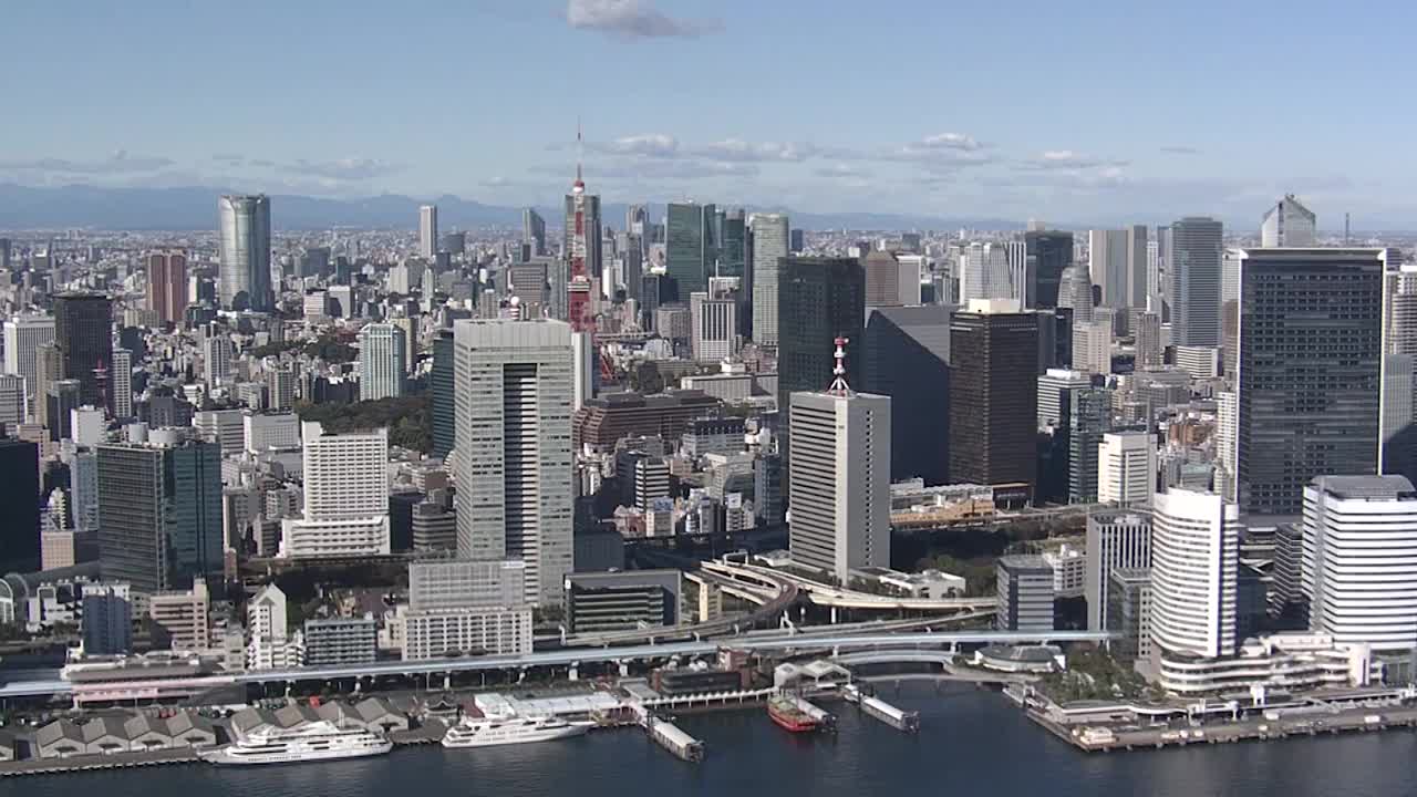 航空，从海湾地区到东京塔，日本视频素材