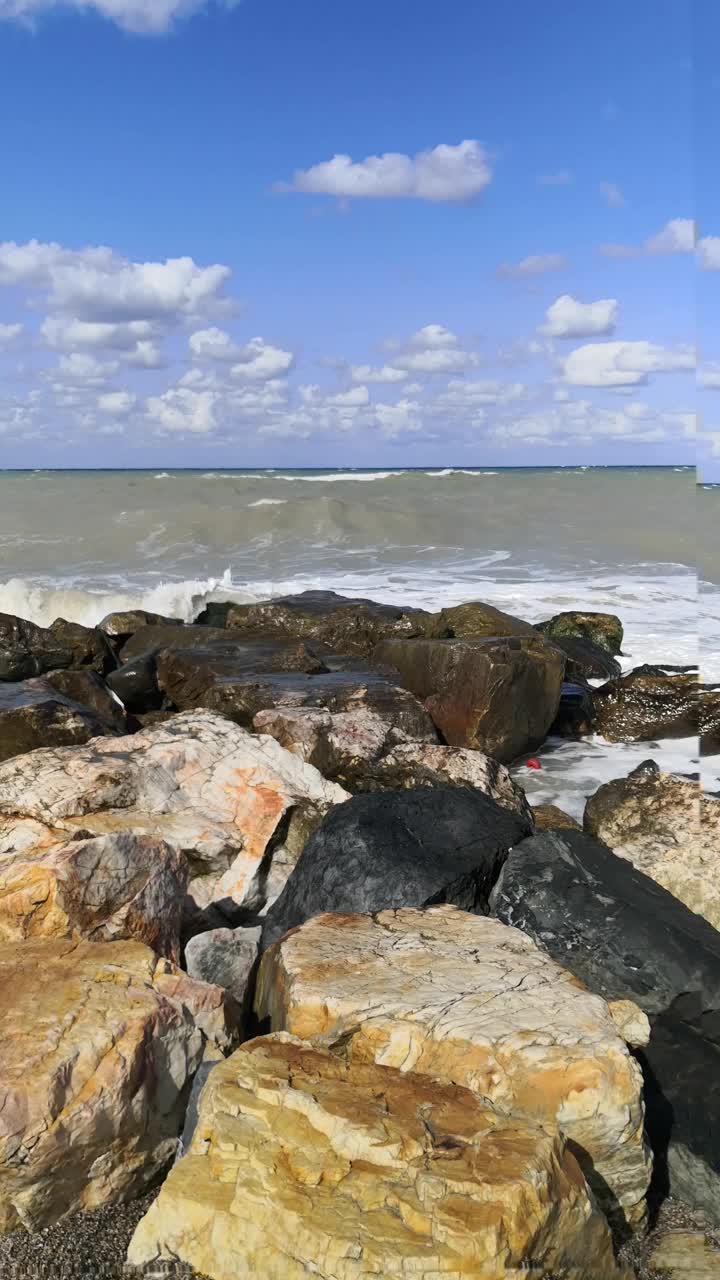 非常大的海浪风暴大海视频素材