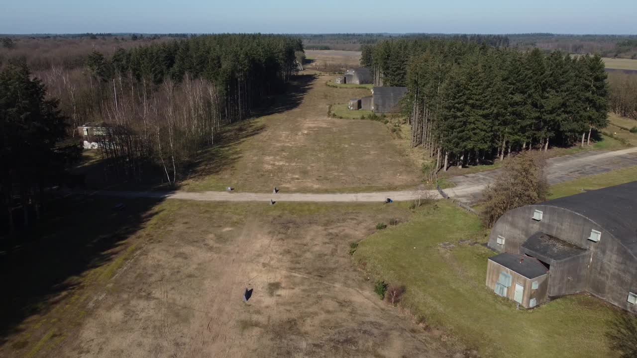 荷兰前Soesterberg空军基地的机库视频素材