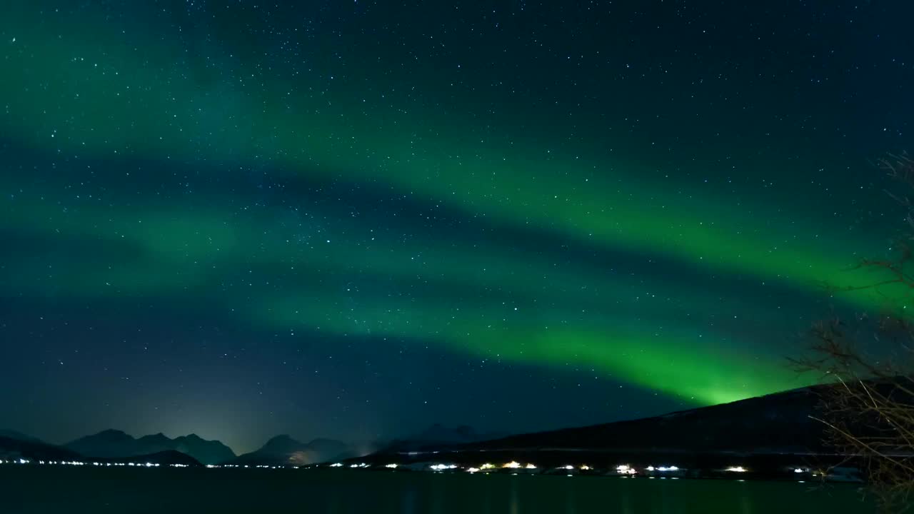 时间流逝北极光视频素材