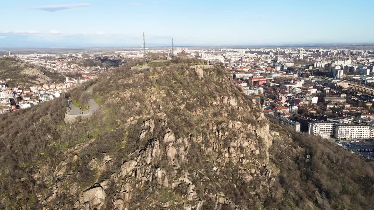 保加利亚普洛夫迪夫市的哲登山丘和全景视频素材