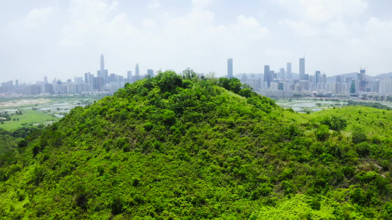 元朗香港鱼塘的鸟瞰图视频素材