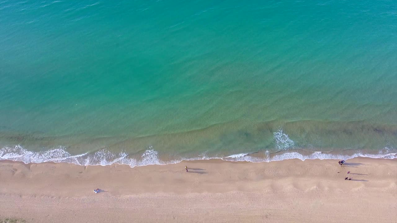 美丽的热带海滩顶视图视频素材