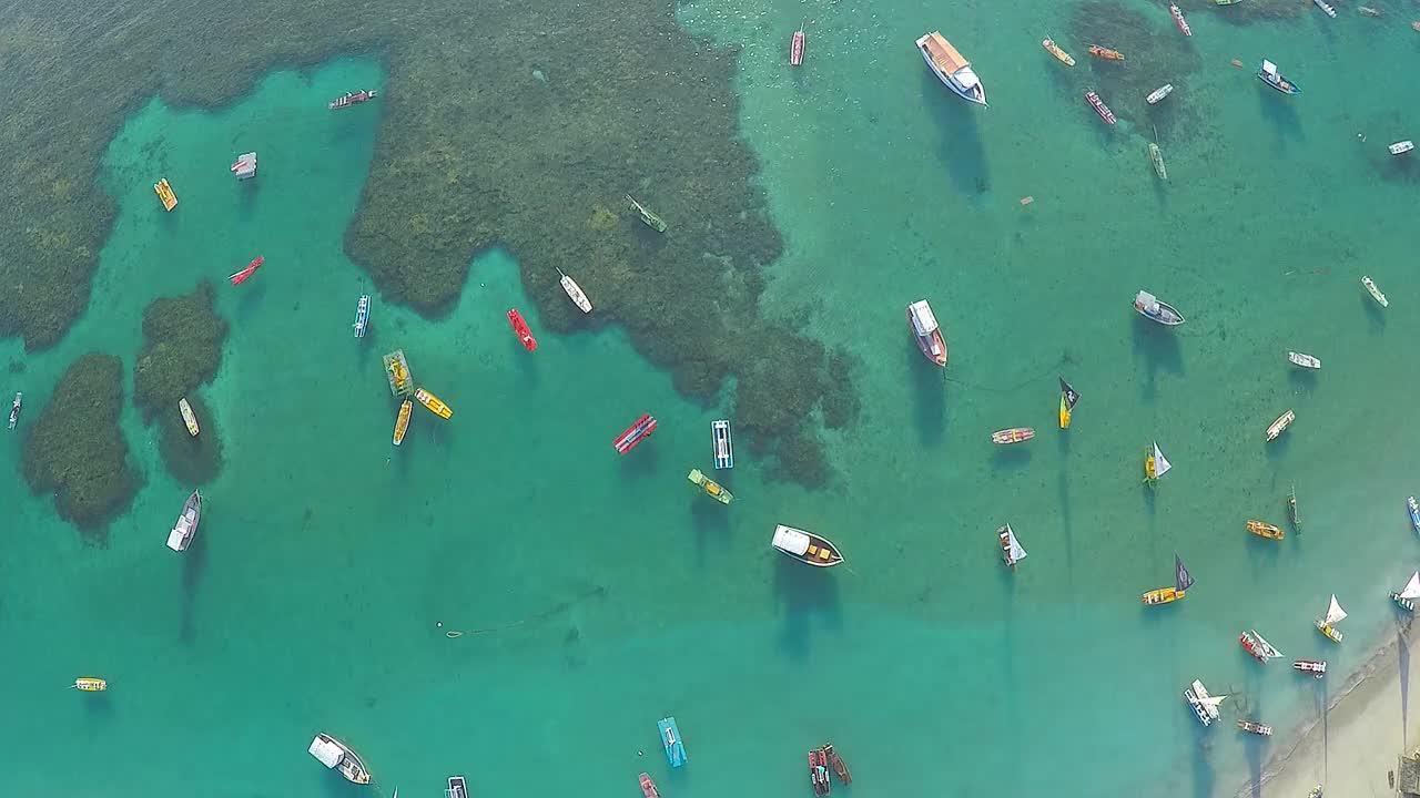 鸟瞰图的波尔图德加林哈斯-巴西视频素材