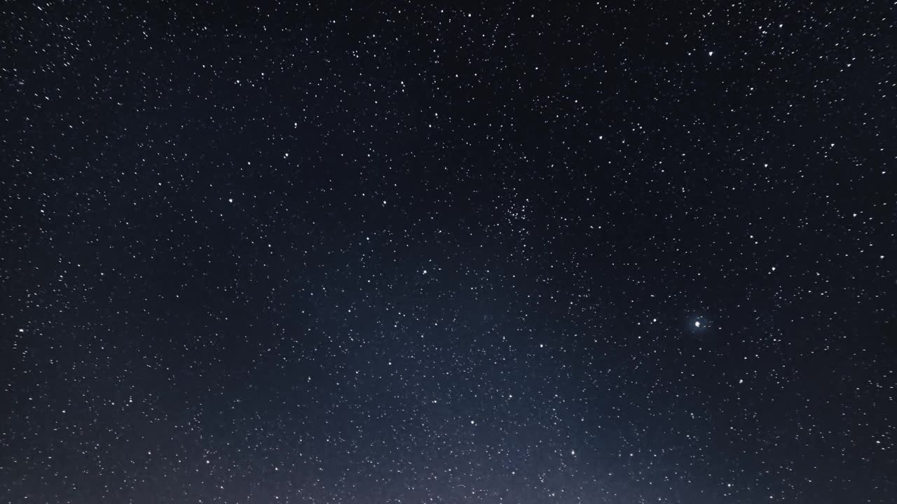 深天空背景与星星运动在黑暗的星夜天文时间流逝视频素材