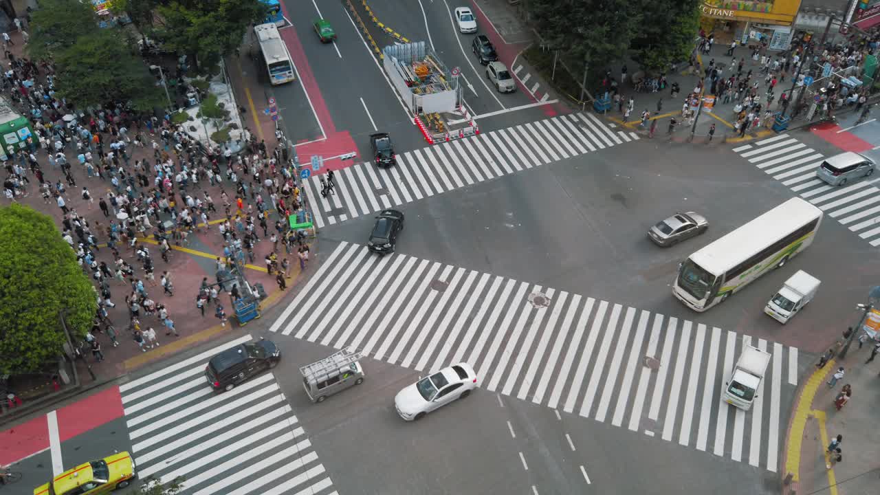 涉谷十字路口的人群视频素材