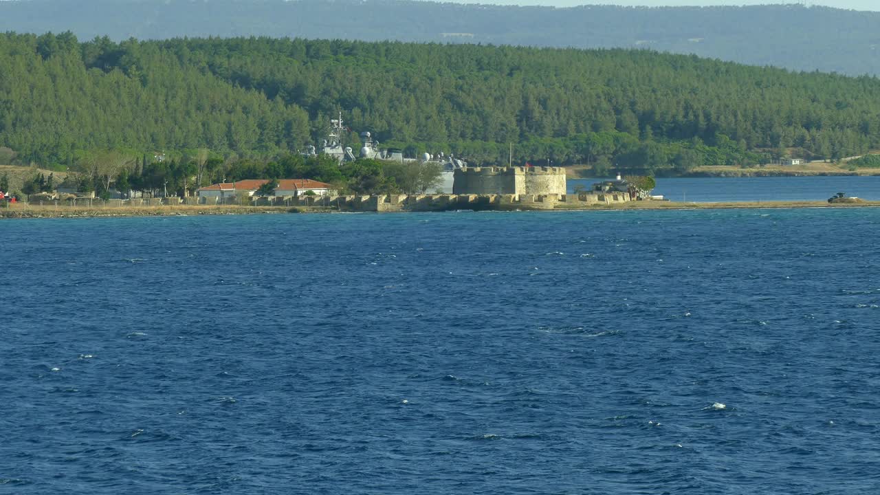 达达尼尔海峡的海军基地视频素材