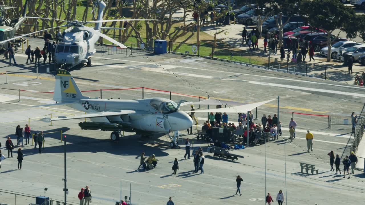 美国中途岛航空母舰博物馆视频素材