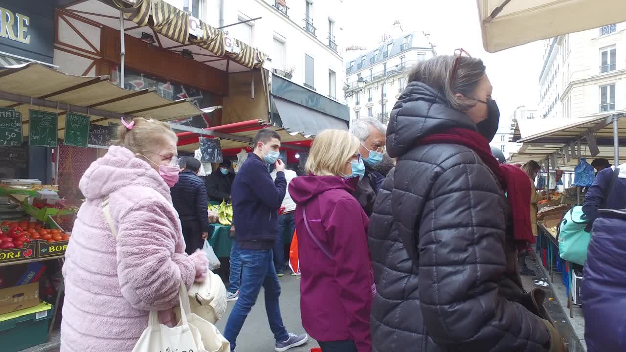 巴黎的露天市场视频素材