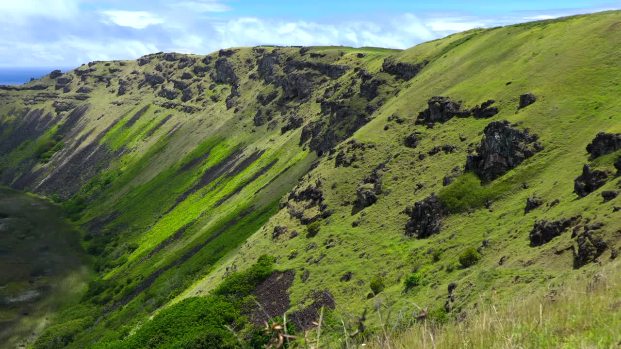 拉诺，你是多曼特火山，复活节岛，拉帕努伊人，波利尼西亚，智利视频下载