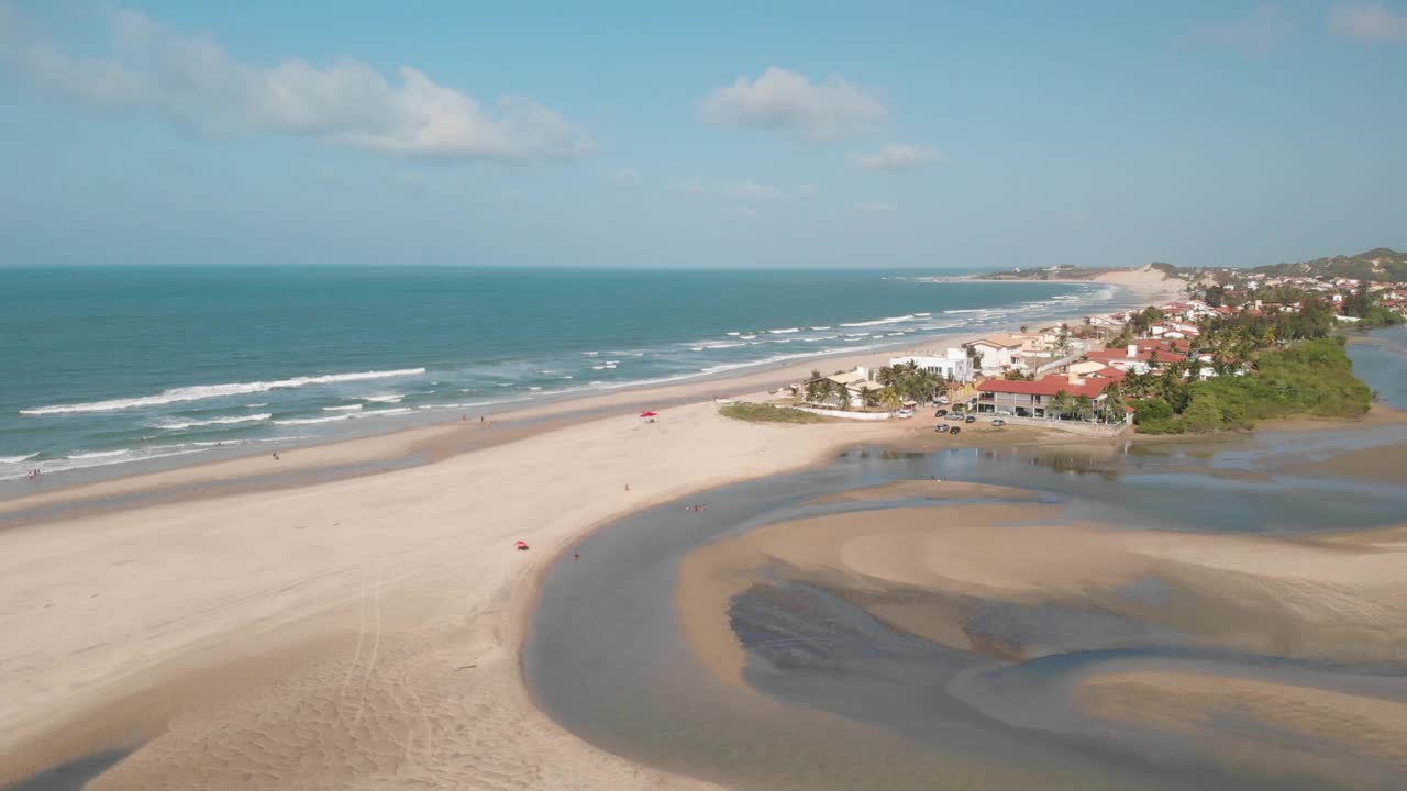 Praia do Presídio, Ceará，巴西-航拍图片(无人机)视频素材