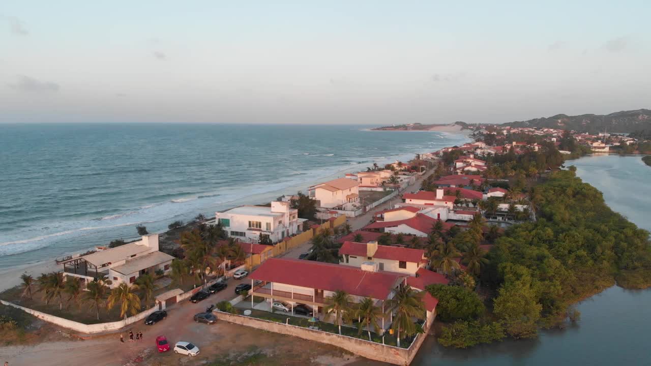 Praia do Presídio, Ceará，巴西-航拍图片(无人机)视频下载