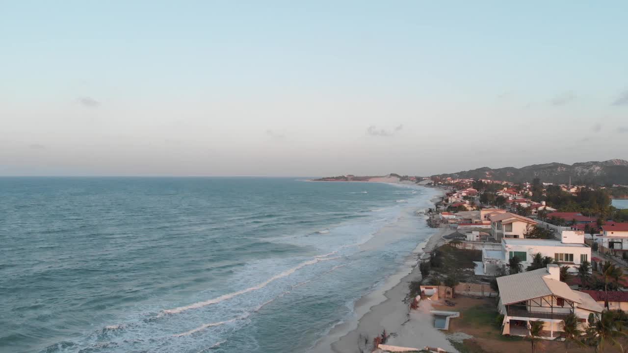 Praia do Presídio, Ceará，巴西-航拍图片(无人机)视频素材