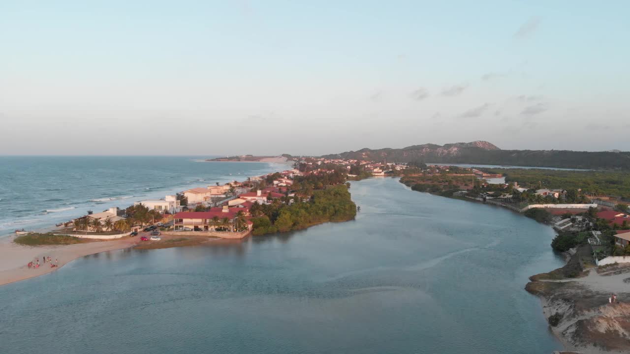 Praia do Presídio, Ceará，巴西-航拍图片(无人机)视频下载