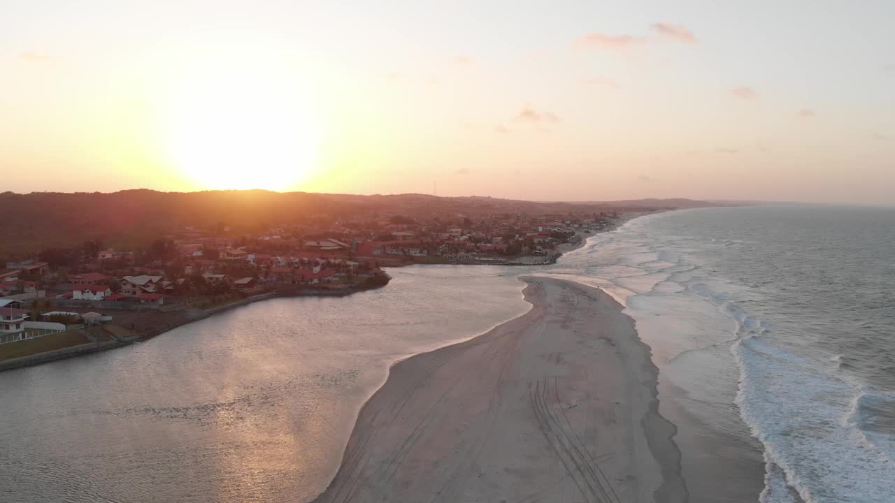 Praia do Presídio, Ceará，巴西-航拍图片(无人机)视频下载