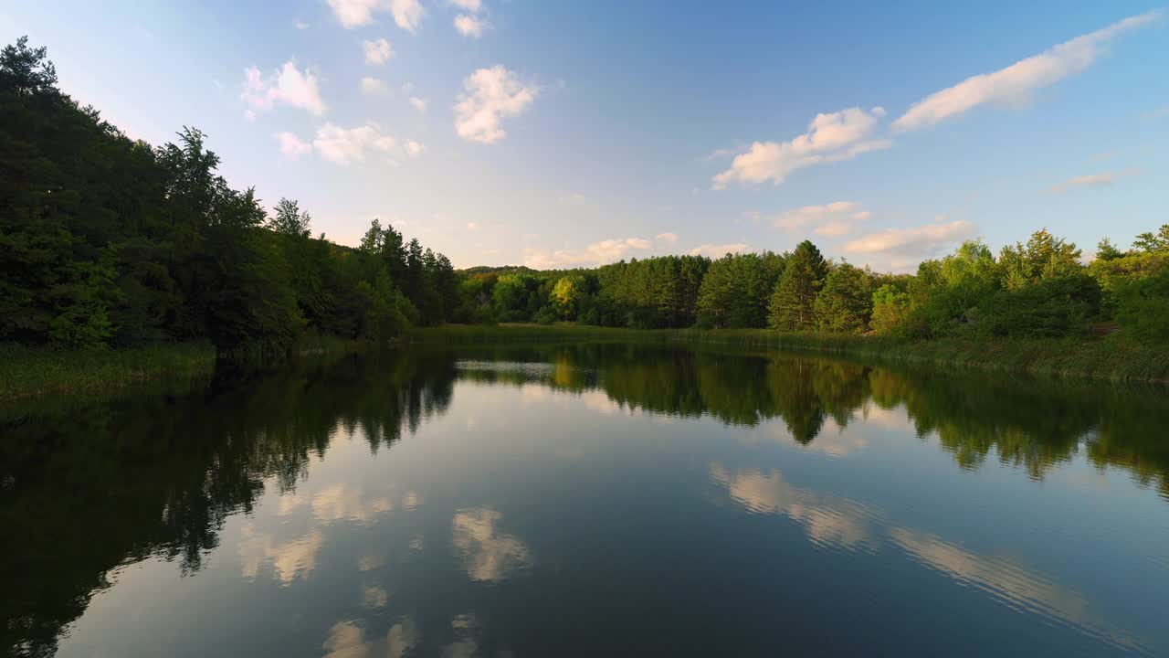 山湖森林，一览无余视频素材