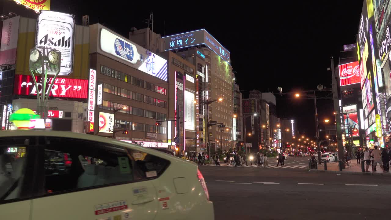 札幌市夜景，日本北海道股票录像视频素材